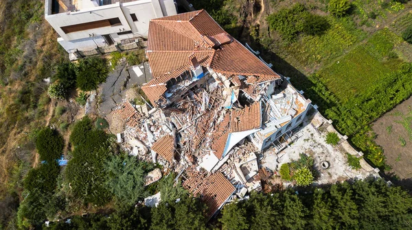 Casa Lujo Destruida Después Del Terremoto —  Fotos de Stock