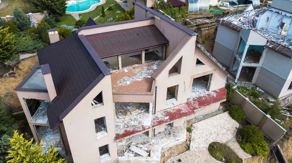 Casa Lujo Destruida Después Del Terremoto —  Fotos de Stock