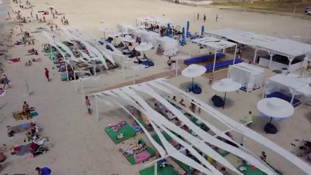 Eisenhafen Ukraine Juni 2018 Luftaufnahme Eines Luxuriösen Erholungsgebietes Sandstrand Und — Stockvideo