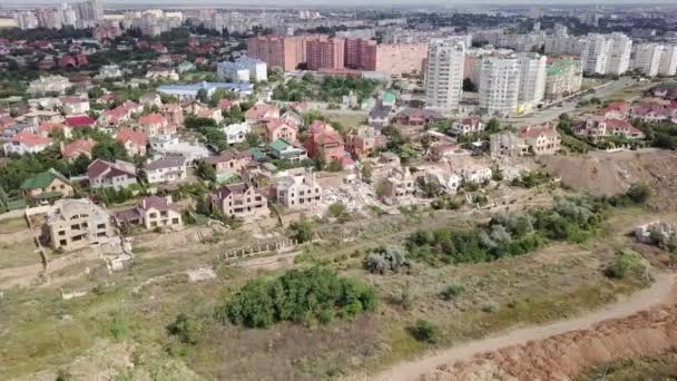 Αεροφωτογραφία Των Επιπτώσεων Από Την Κατολίσθηση Στην Chernomorsk Ουκρανία — Αρχείο Βίντεο