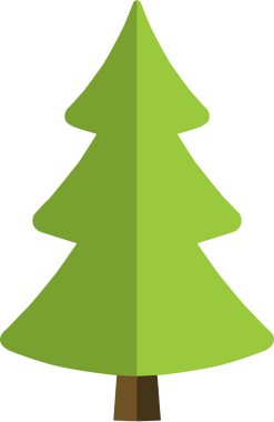 Noel ağacı düz tasarım stili.