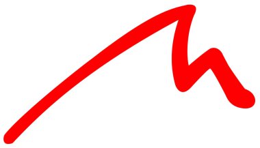 Simgesi beyaz zemin üzerine kırmızı dağlar düz.