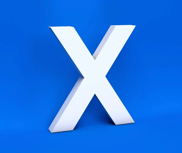 파란색 배경에 X입니다 렌더링 — 스톡 사진