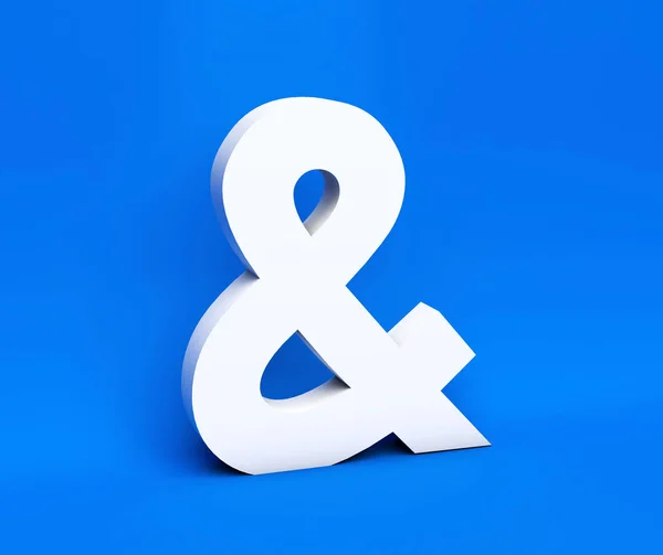 White Symbol Blue Background Render — Stock Photo, Image