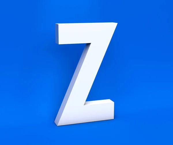 파란색 배경에 Z입니다 렌더링 — 스톡 사진