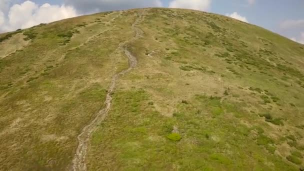 Luftaufnahme Des Fußweges Den Karpaten — Stockvideo