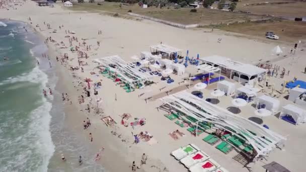 Eisenhafen Ukraine Juni 2018 Luftaufnahme Eines Luxuriösen Erholungsgebietes Strand Und — Stockvideo