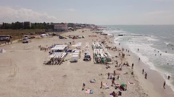 Puerto Hierro Ucrania Junio 2018 Vista Aérea Una Lujosa Zona — Vídeos de Stock