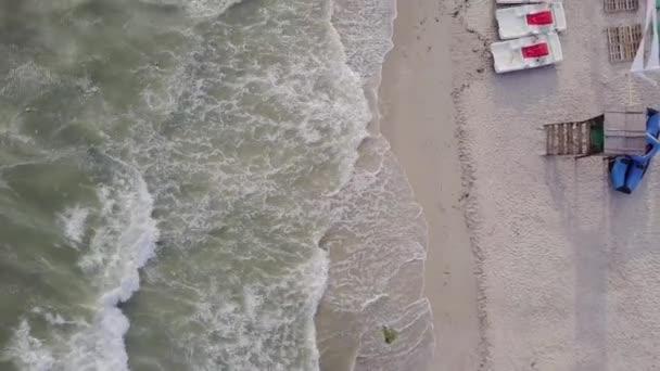 Eisenhafen Ukraine Juni 2018 Luftaufnahme Eines Luxuriösen Erholungsgebietes Strand Und — Stockvideo