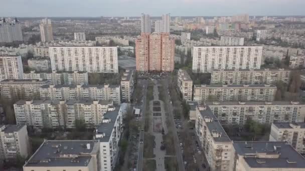 Vista Aérea Área Dormir Kiev — Vídeo de Stock