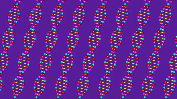 Mor Arkaplan Üzerinde Dna Modelini Oluştur — Stok fotoğraf