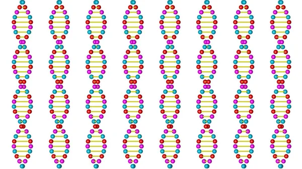 Render Dna Model White Background — Stock Photo, Image