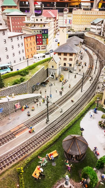 Hamburg Tyskland November 2019 Järnväg Miniatyr Miniatyrmuseet — Stockfoto