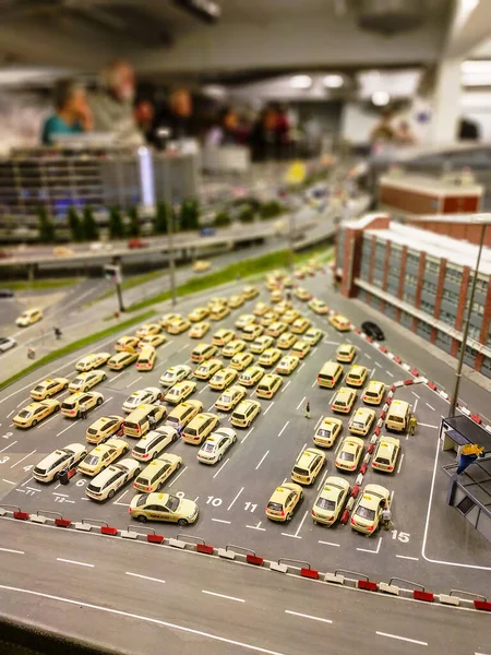 Hamburg Germany November 2019 Taxi Cars Parked — Stock Photo, Image