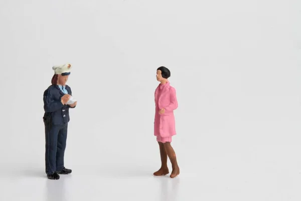 Policewoman Traffic Officer Writing Fine — Stock Photo, Image