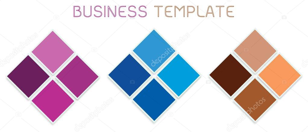 Business Concepts, Illustration of Set of Infographic Templates Pattern Element for Business Presentation. Purple, Blue and Brown Colors.
