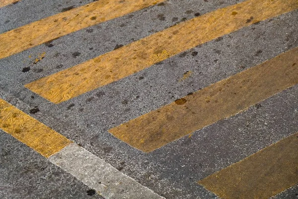 Patroon Van Achtergrond Vuile Asfaltweg Asfalt Weg Textuur Met Gele — Stockfoto