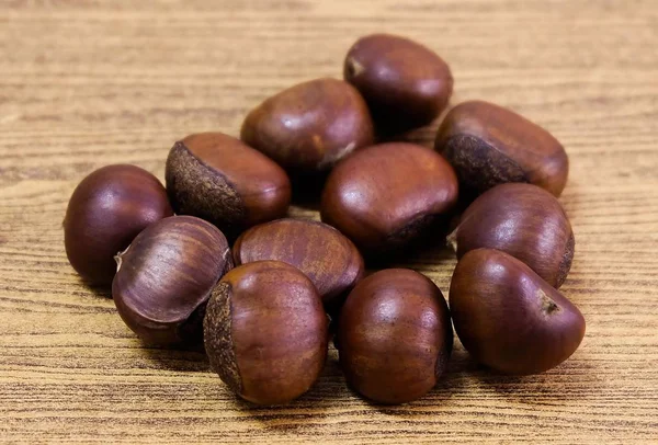 Food Cuisine Traditional Roasted Chestnuts High Vitamin Vitamin Pyridoxine Folate — Stock Photo, Image