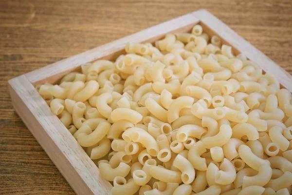 Nourriture Cuisine Macaroni Coude Non Cuit Séché Pâtes Gomiti Dans — Photo