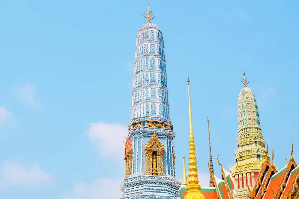 Vackra Guld Pagoder Och Kloster Templet Wat Phra Kaew Och — Stockfoto