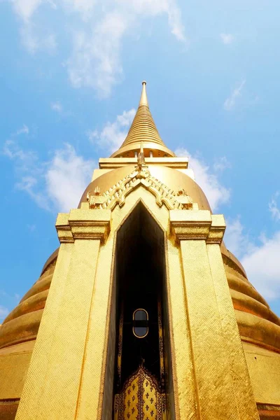 Wunderschöne Goldene Pagode Wat Phra Kaew Tempel Und Der Große — Stockfoto