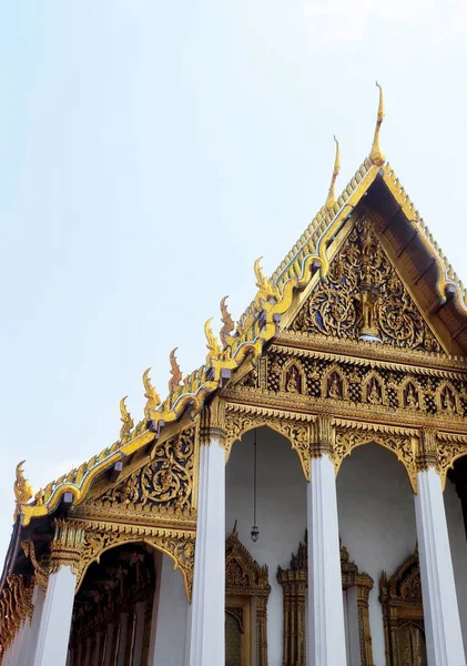 Pięknych Kaplic Świątyni Wat Phra Kaew Pałac Bangkok Tajlandia — Zdjęcie stockowe