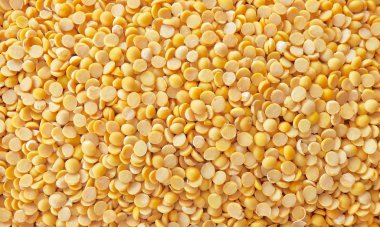 Sarı Kuru Soya Fasulyesi Dokulu Arka Plan Yığını