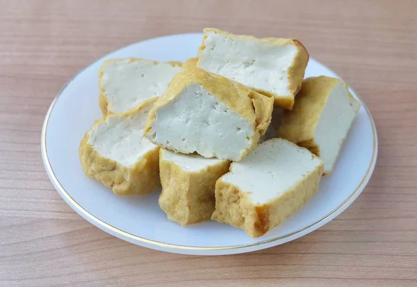 Cuisine Food Chinese Deep Fried Tofu Atau Fried Bean Curd — Stok Foto