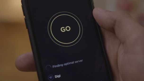 Testen Van Snelheid Van Het Netwerk Van Internet Connectiviteit Met — Stockvideo