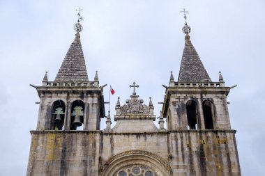 Felgueiras, Portekiz - 10 Haziran 2018: Ayrıntılarını Pombeiro manastır veya Manastırı, Santa Maria de Pombeiro, Porto bölgesi, Portekiz