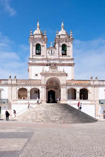 Nazare Portugal September 2018 Square You Can See Sanctuary Our — Stock Photo, Image