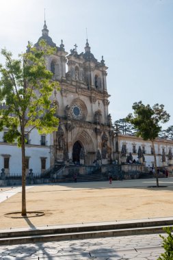 Alcobaca, Portekiz - 22 Eylül 2018: Manastırı, Santa Maria de Alcobaca, olarak da bilinir Kraliyet Manastırı, Santa Maria de Alcobaca Leiria bölgesinde, Portekiz