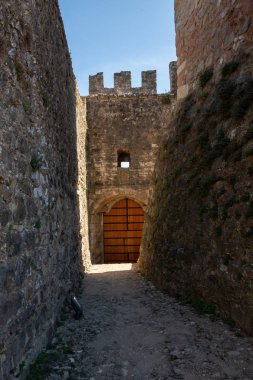 Pombal, Portekiz - 22 Eylül 2018: İç Pombal Castle Leiria District, Portekiz