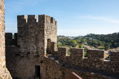 Pombal, Portekiz - 22 Eylül 2018: İç Pombal Castle Leiria District, Portekiz