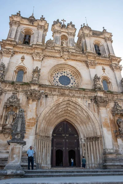 Alcobaca Portugal Septiembre 2018 Detalles Del Exterior Del Monasterio Alcobaca — Foto de Stock