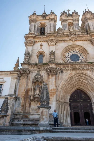 Alcobaca Portugal Septiembre 2018 Detalles Del Exterior Del Monasterio Alcobaca — Foto de Stock