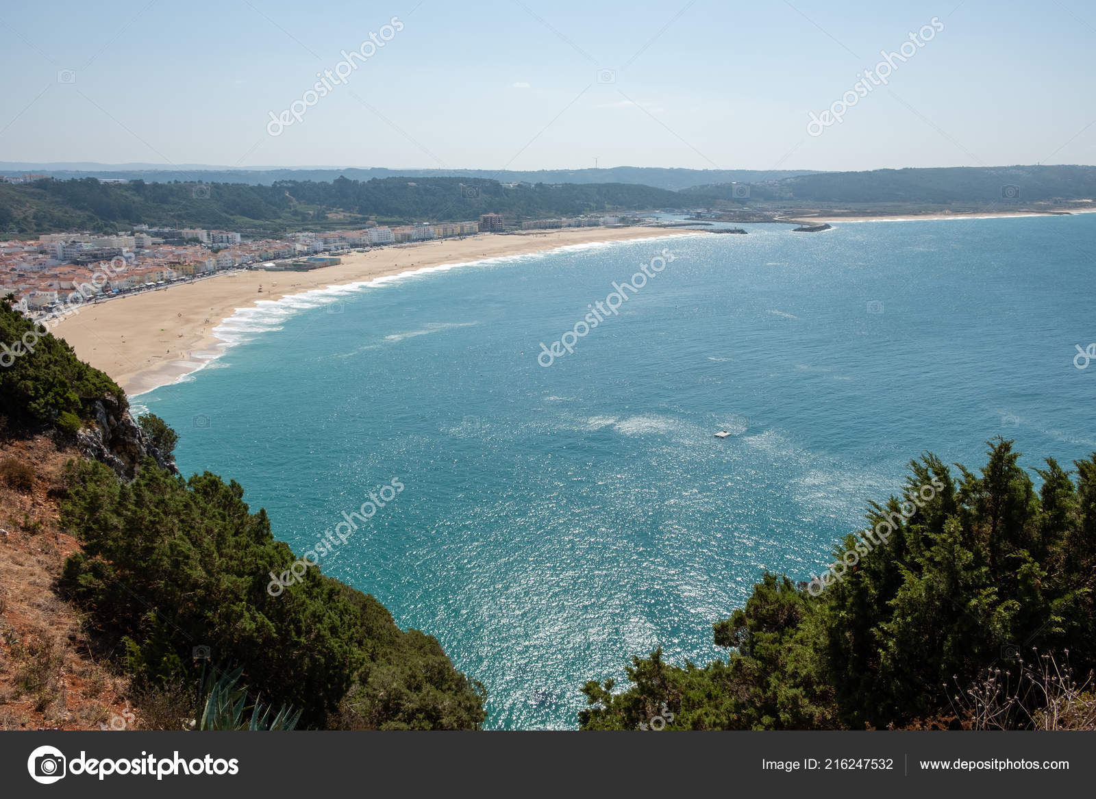 Nazare Portugal Septembre 2018 Depuis Point Culminant Nazare