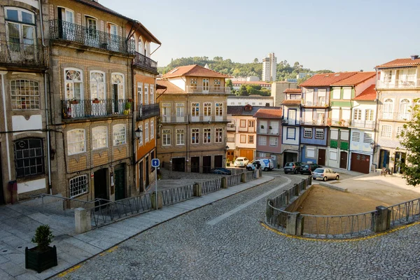 Guimaraes Portugalia Września 2018 Largo Trovador Jeden Pięknych Miejsc Typowym — Zdjęcie stockowe