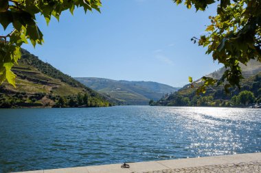Pinhao, Portugal - October 05, 2018 : Douro River banks, Vila Real, Portugal