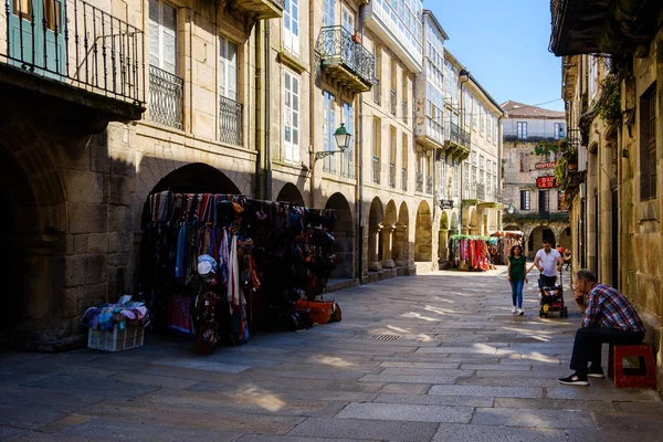 Calle Histórica Santiago de Compostela — Foto de Stock