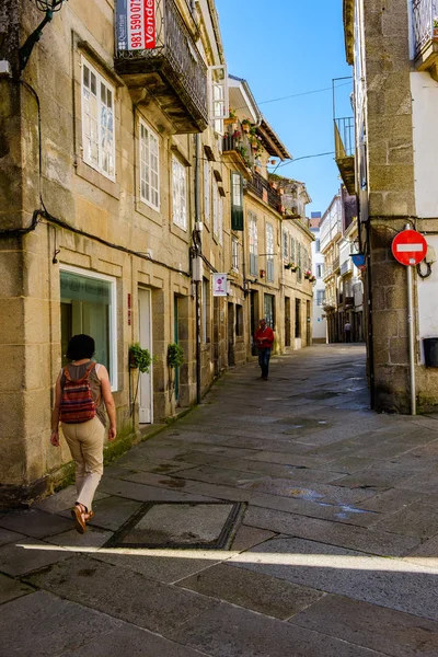 Rua histórica Santiago de Compostela — Fotografia de Stock