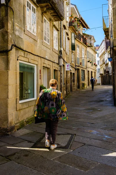 Rua histórica Santiago de Compostela — Fotografia de Stock