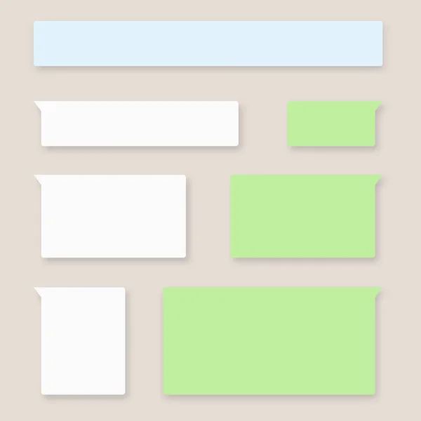 Bubliny zpráv chat vektorové ikony. Vektorová šablona pro konverzaci bublin zpráv — Stockový vektor