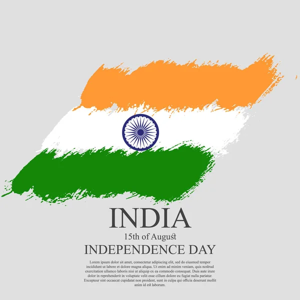 Индийский флаг трехцветный гранж дизайн с цветочным рамкой декоративный фон . — стоковый вектор