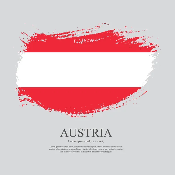 Grunge brush stroke with austria national flag. — Stock Vector