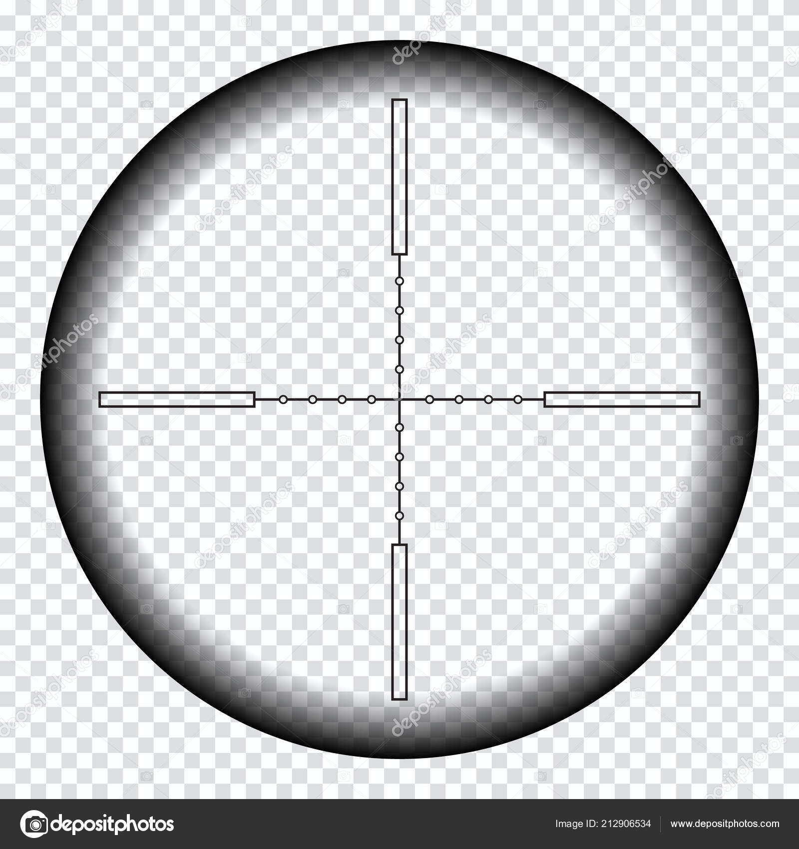 Realistic sniper sight with measurement marks. Sniper ...