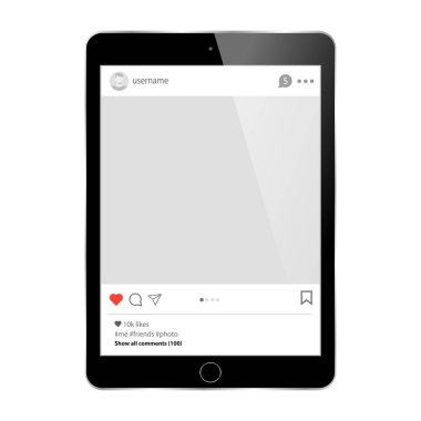 Sosyal ağ profili tablet. Internet iletişim ve sosyal ağ üzerinde tablet