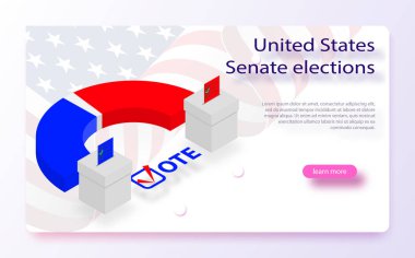 2018 United States elections. US midterm elections 2018: the race for Congress. clipart