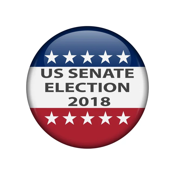 Elecciones en Estados Unidos. Elecciones de mitad de mandato en Estados Unidos 2018: la carrera por el Congreso. Botón de clavija electoral, insignia . — Archivo Imágenes Vectoriales