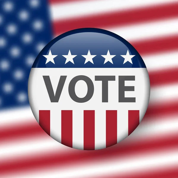 ABD seçimleri. Bizi ara seçimler 2018: Kongre için yarış. Seçim PIN düğmesi, rozet. — Stok Vektör
